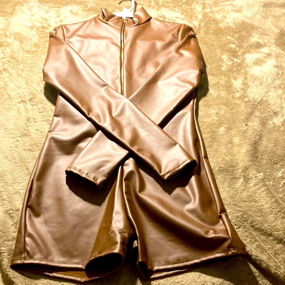 Brown spandex jumpsuit